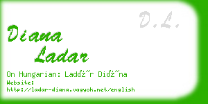 diana ladar business card